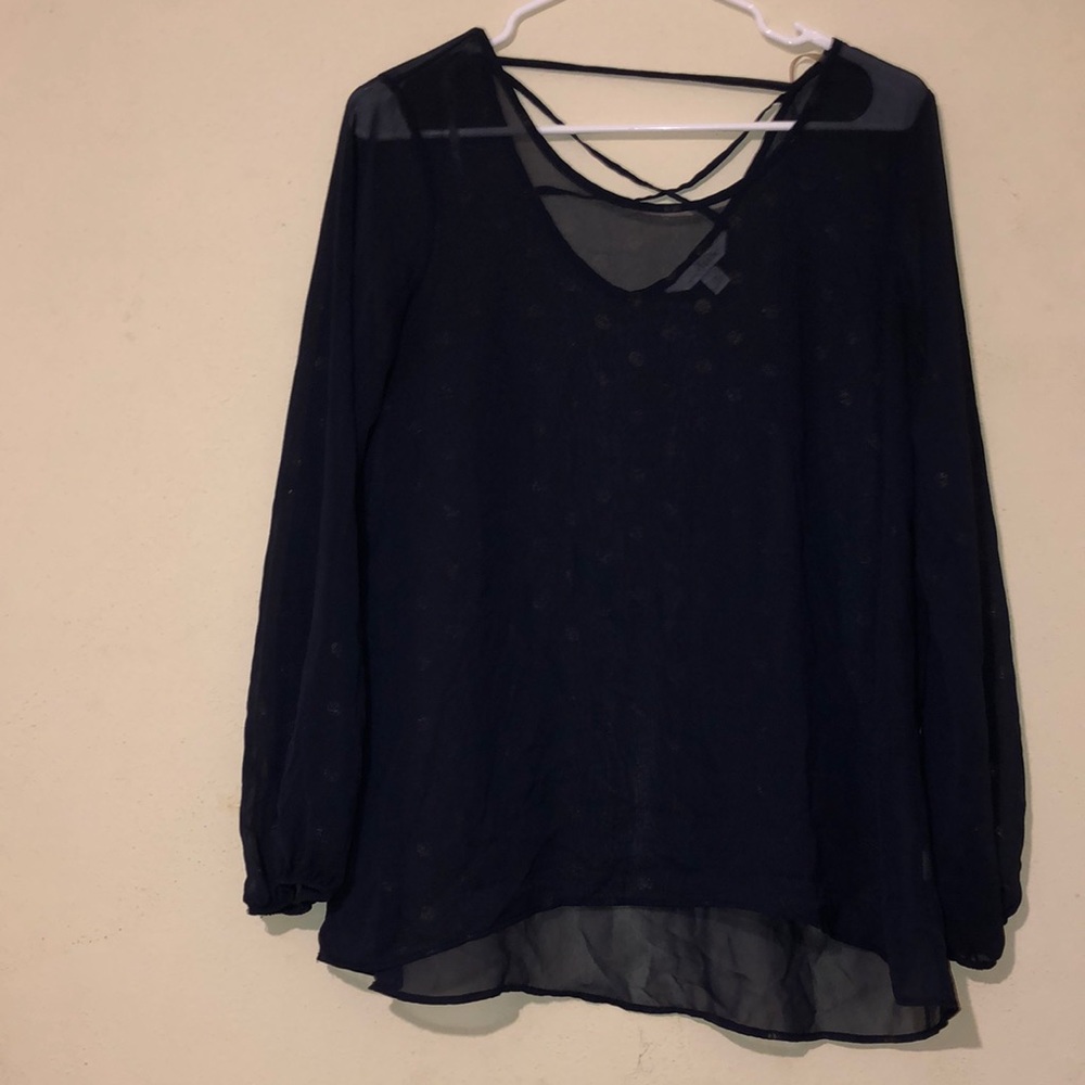Midnight Blue Polyester Top